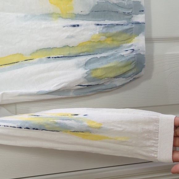 Ploumanac'h Abstract Art Comfy Knit Hand Painted Women's Italian Sweater NWOT - Picture 7 of 14